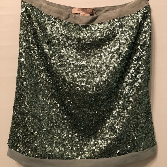 Blue green sequin mini skirt - Picture 5 of 5